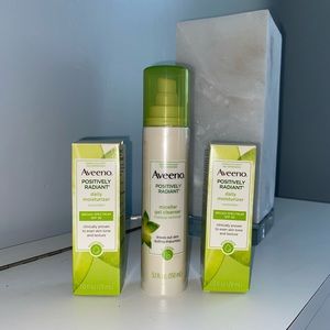 Aveeno makeup remover, 2 SPF 30 daily moisturizers